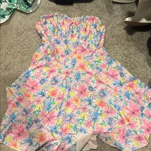 Floral Strapless Dress